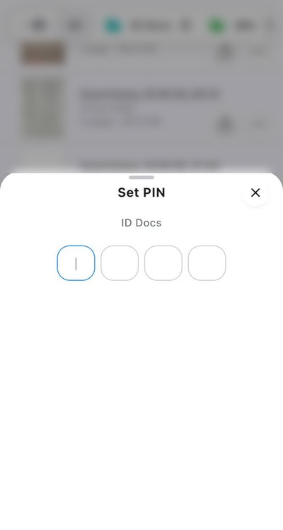 Сканер: папка под PIN-кодом